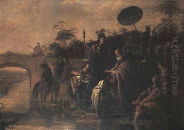 Le Bapteme De L'eunuque Oil Painting by Gerbrand Van Den Eeckhout