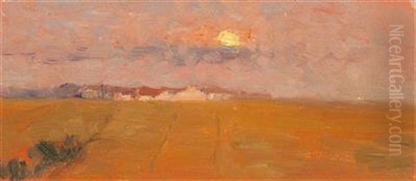 Evening Light Oil Painting by Marie Egner