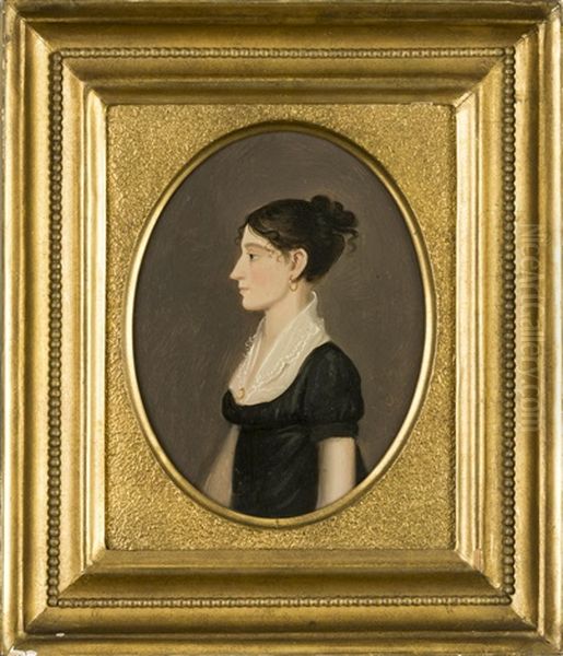 Pair Of Portraits Of Mr. And Mrs. Einzig Of Lancaster, Pennsylvania Oil Painting by Jacob Eichholtz