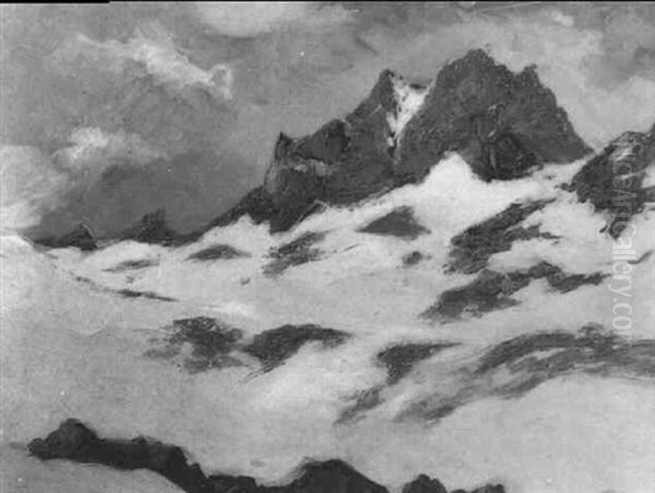 Berge Im Schnee Oil Painting by Andreas Einberger
