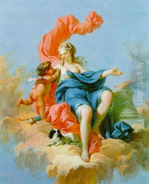Allegorie De La Fidelite Oil Painting by Charles Dominique Joseph Eisen