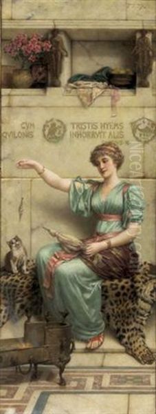 Classical Beauty Oil Painting by Emile Eisman-Semenowsky