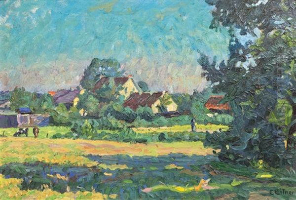 Hummelsbuttel Oil Painting by Ernst (Wilhelm Heinrich E. ) Eitner