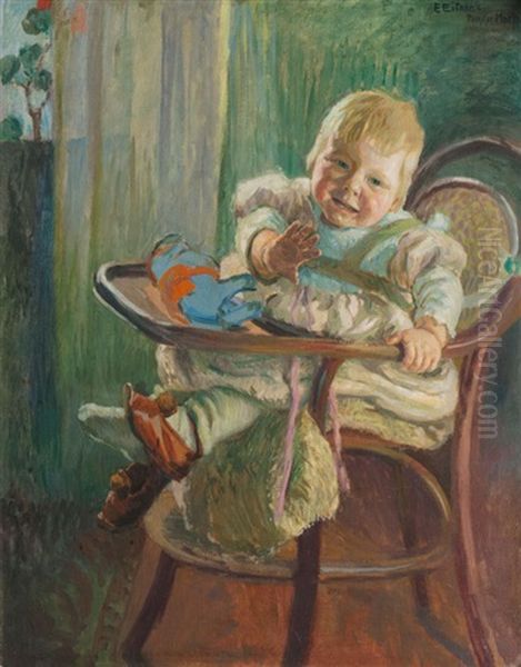 Maria, The Artist's Daughter Oil Painting by Ernst (Wilhelm Heinrich E. ) Eitner