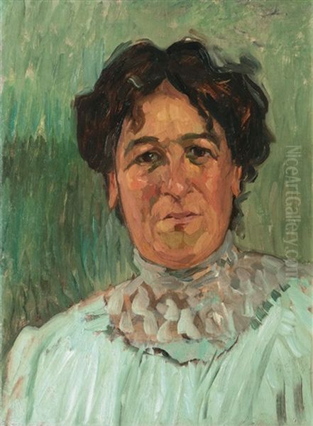 Portrait Of Alma Del Banco Oil Painting by Ernst (Wilhelm Heinrich E. ) Eitner