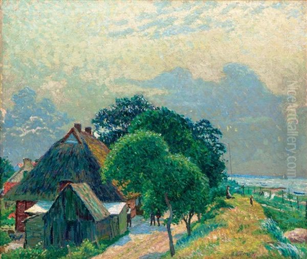 By The Baltic Sea Oil Painting by Ernst (Wilhelm Heinrich E. ) Eitner
