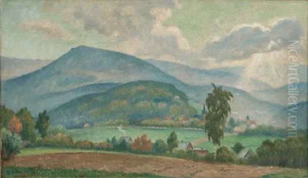 Bruckenberg Oil Painting by Ernst (Wilhelm Heinrich E. ) Eitner