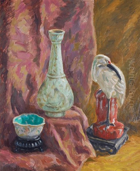 Sinic Still Life Oil Painting by Ernst (Wilhelm Heinrich E. ) Eitner