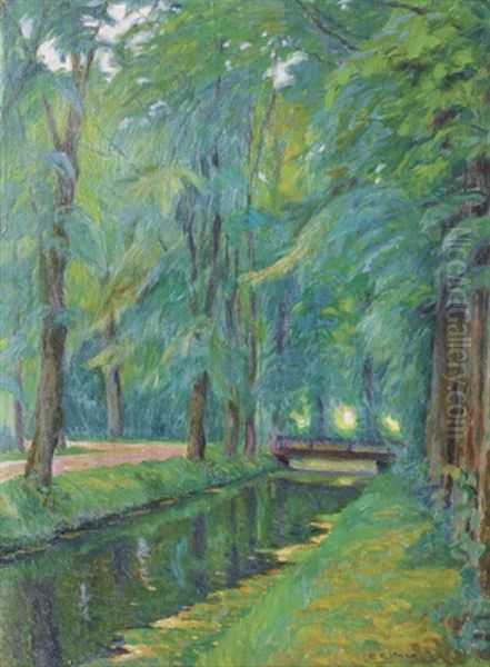 In The Park Oil Painting by Ernst (Wilhelm Heinrich E. ) Eitner
