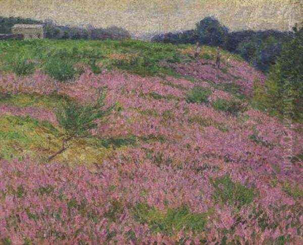 Bluhende Heide Oil Painting by Ernst (Wilhelm Heinrich E. ) Eitner