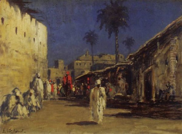 Orientalische Strassenszene Oil Painting by Leo Eland