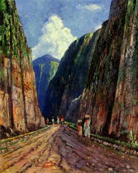 Lembah Oil Painting by Leo Eland