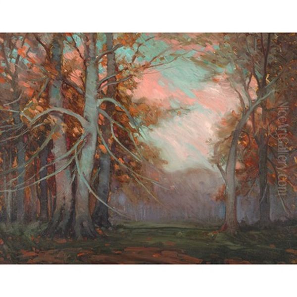 Toronto Island, Autumn Oil Painting by Emily Louise Orr Elliott