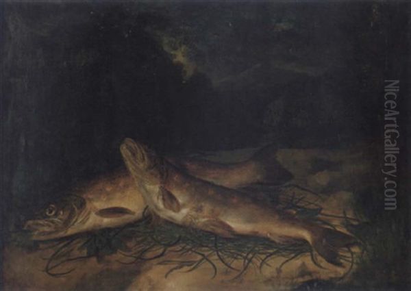 Stilleben Med Fiskar Oil Painting by Stephen Elmer