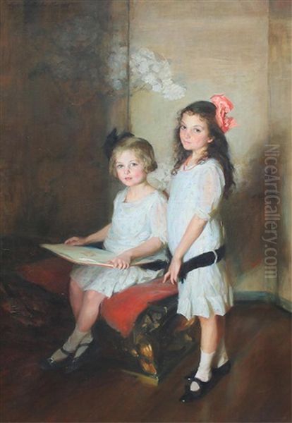 Two Sisters (the Chase Sisters) Oil Painting by Lydia Field Emmet
