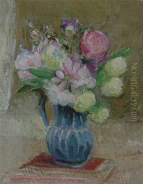 The Blue Jug Oil Painting by Florence Engelbach