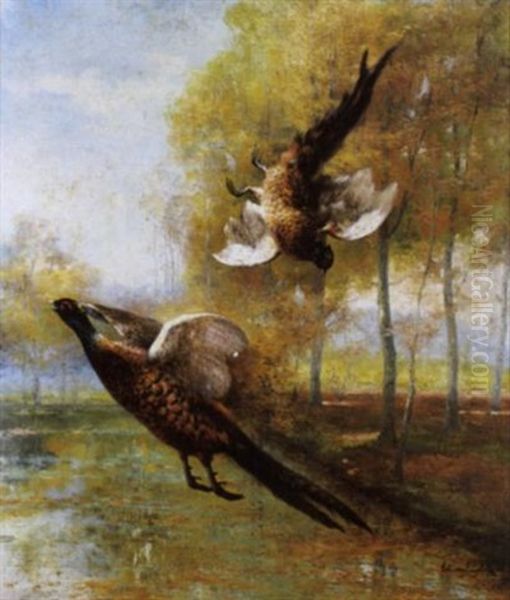 Fazantenjacht Oil Painting by Piet Van Engelen