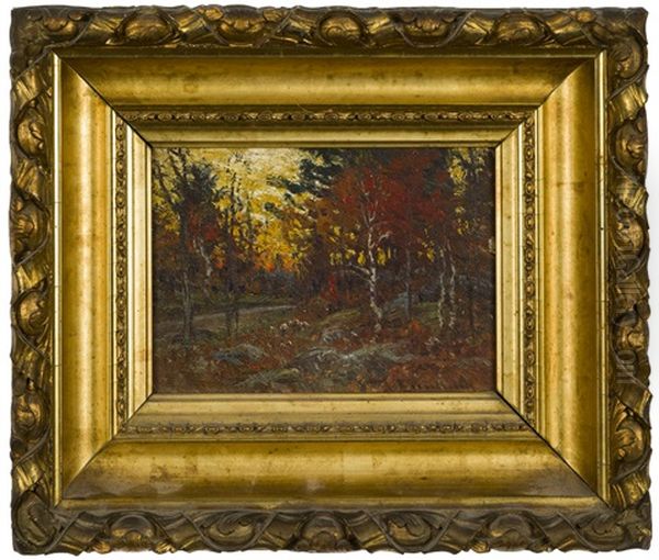 Autumn Path At Sunset Oil Painting by John Joseph Enneking