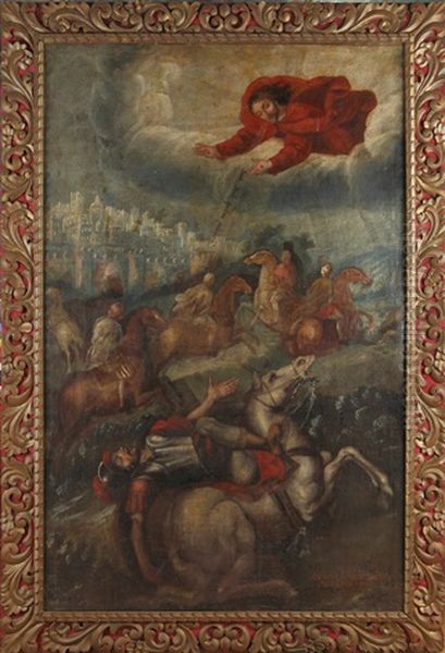La Conversion De San Pablo Oil Painting by Antonio Enriquez