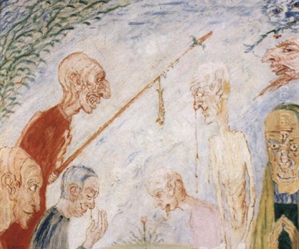 De Pelgrims Oil Painting by James Ensor