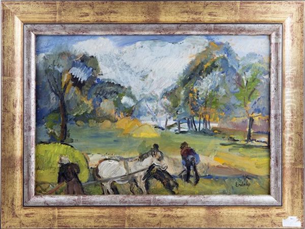 Harvesting Oil Painting by Adalbert Erdelyi