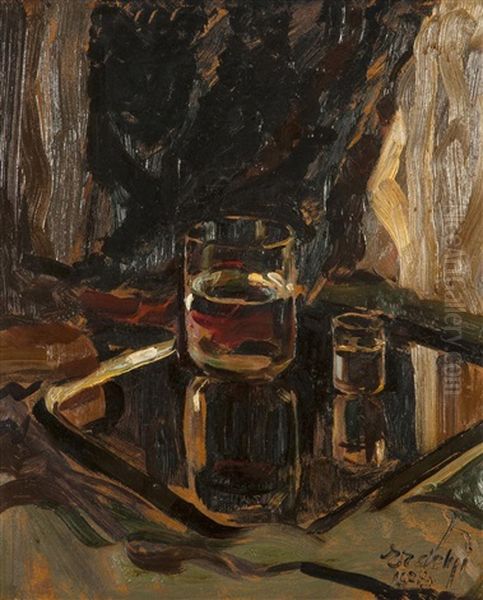 Tisch-stillleben Oil Painting by Vojtech Erdelyi