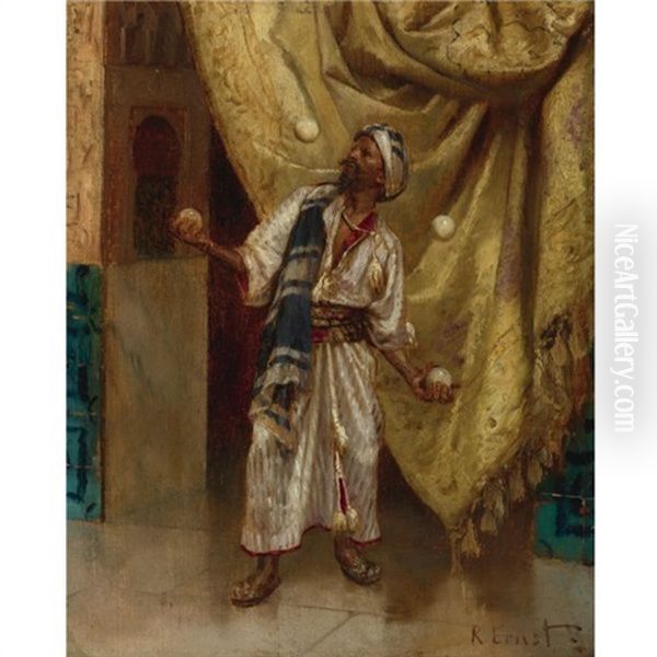 The Juggler Oil Painting by Rudolf Ernst