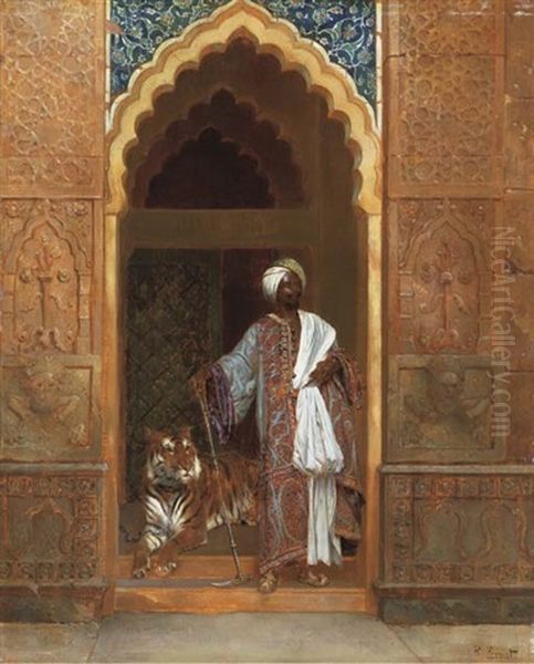 The Tiger Keeper Oil Painting by Rudolf Ernst