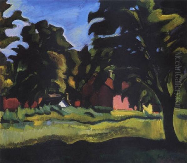 Kecskemet Oil Painting by Andor Eroes
