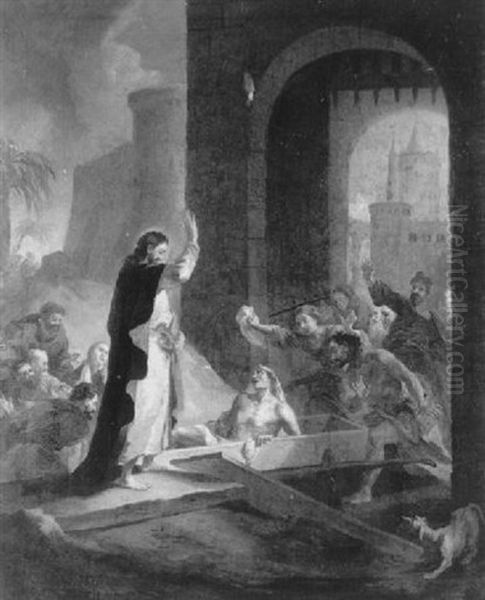 Auferweckung Des Lazarus Oil Painting by Joseph Esperling