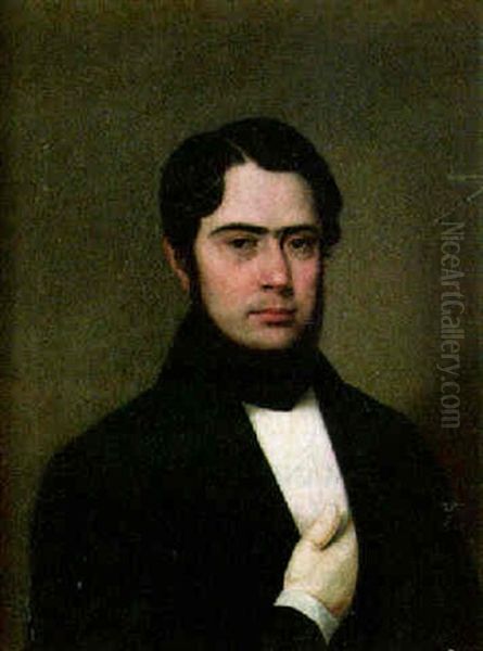 Retrato De Caballero Oil Painting by Antonio Maria Esquivel Suarez de Urbina