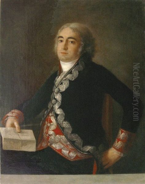 El Marques De Rio-florido Oil Painting by Agustin Esteve Y Marques