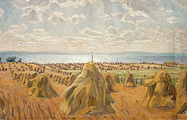 Hveteskord Vid Vettern Oil Painting by Prince (Napoleon Nicolaus) Eugen