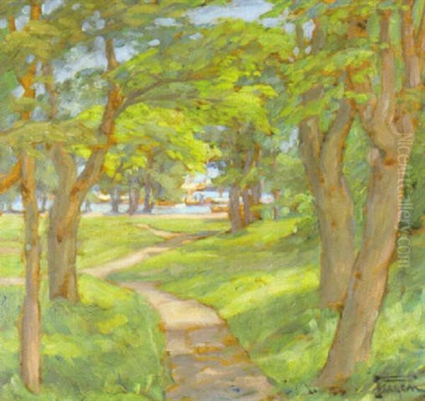Djurgarden Iii Oil Painting by Prince Eugen Of Sweden