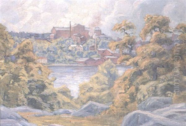 Utsikt Fran Djurgardsbacke Oil Painting by Prince Eugen Of Sweden