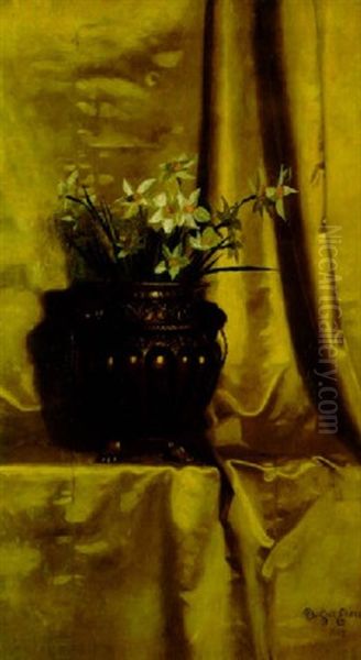 The Brass Pot Oil Painting by De Scott Evans