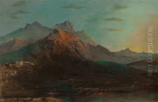 Mountainous Landscape With Waterfall Oil Painting by Allaert van Everdingen