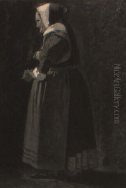 Kvinde I Egndragt Oil Painting by Johann Julius Exner