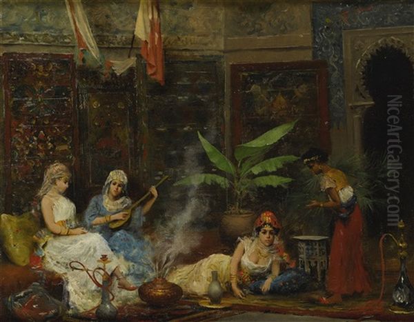 In The Harem Oil Painting by Fabio Fabbi