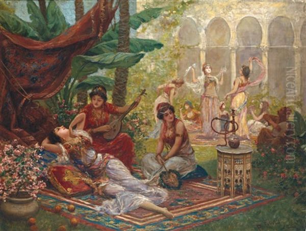 Divertissement Au Harem Oil Painting by Fabio Fabbi