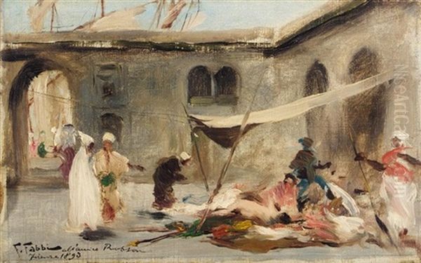 The Slave Market Oil Painting by Fabio Fabbi