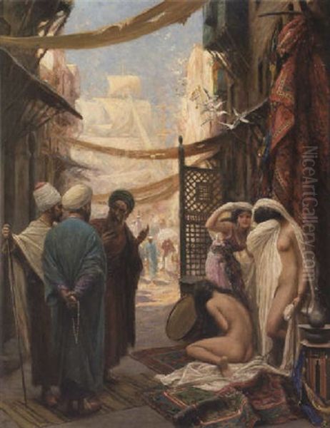 The Slave Market Oil Painting by Fabio Fabbi