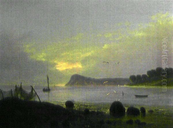 Paysage De Bord De Mer Oil Painting by Frederik Michael Ernst Fabritius de Tengnagel
