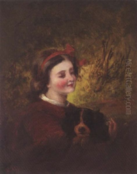 The Pet Oil Painting by James Faed