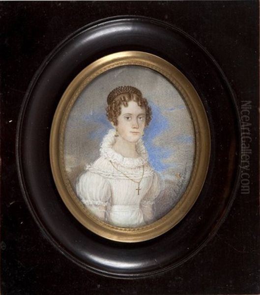 Portret Mlodej Kobiety Oil Painting by Franz (Xaver) Fahrlander
