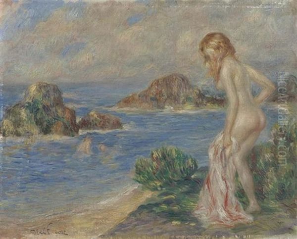 Badende Oil Painting by Jules-Abel Faivre