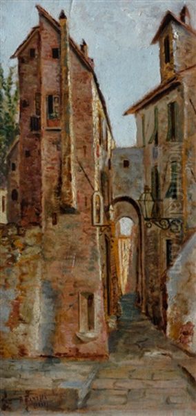 Strada Di Paese Oil Painting by Francesco Fanelli