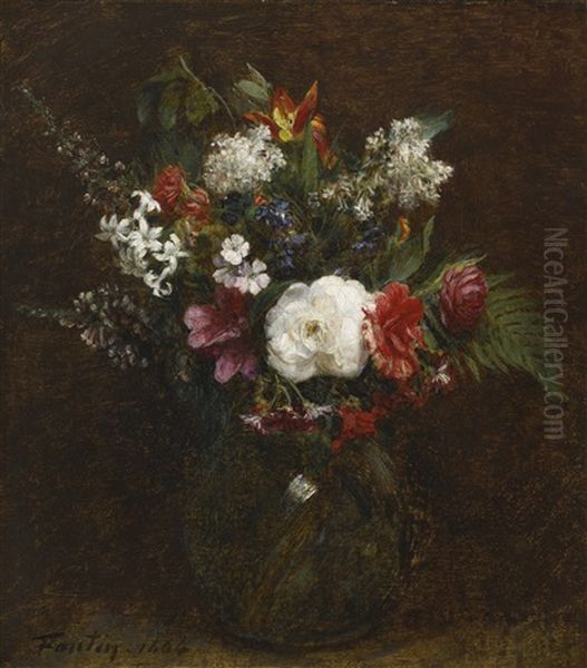 Fleurs Oil Painting by Henri Fantin-Latour