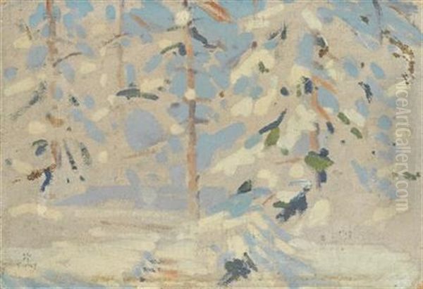 After The Snow Storm (+ 3 Others, Various Sizes; 4 Works) Oil Painting by Richard Blossom Farley