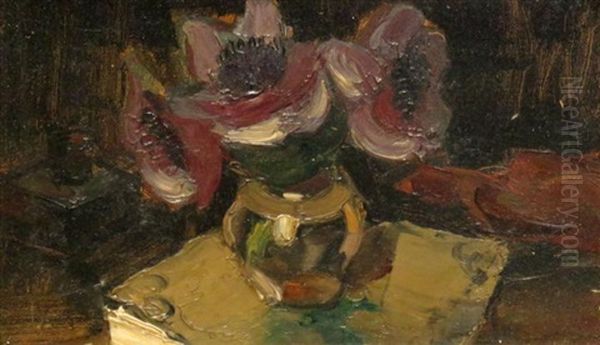 Still Life With Anemones, 1915 Oil Painting by Henri Le Fauconnier